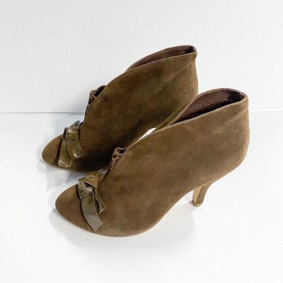 Women Fashion Round Toe Stilettos Heels Pumps Ankle Boots Booties Dress Up - Picture 2 of 5